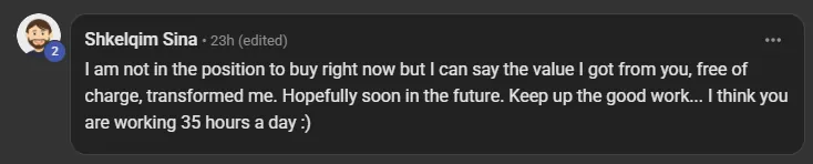 Community member feedback