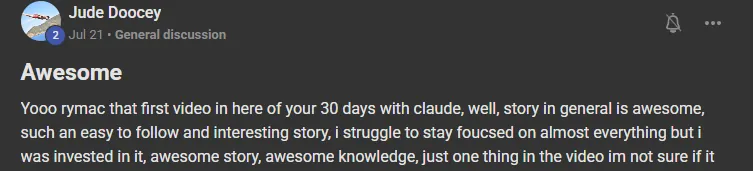 Community member feedback